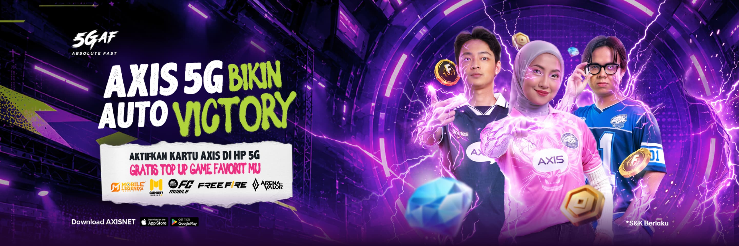 AXIS Aktivasi Kartu Perdana AXIS di HP 5Gmu, Gratis Game Top Up Favorit! image gambar